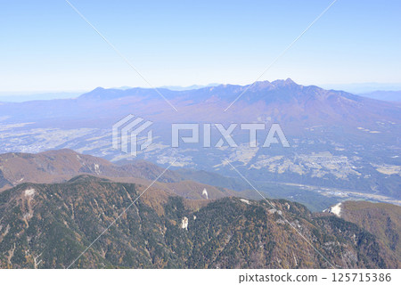 山梨縣凱科瑪岳：從黑部山脊眺望八嶽山脈 125715386