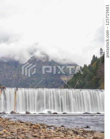 Waterfall at the foot of Dagu Glacier in Sichuan Waterfall at the foot of Dagu Glacier in Sichuan 125715681