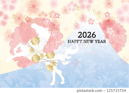 2026 年馬年 新年賀卡模板 生肖 新年 新年 125715734
