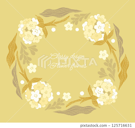 Khaki flower frame Khaki flower frame 125716631