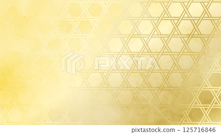 Japanese background: Golden basket weave pattern 125716846