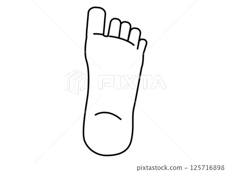 Simple left sole icon 125716898