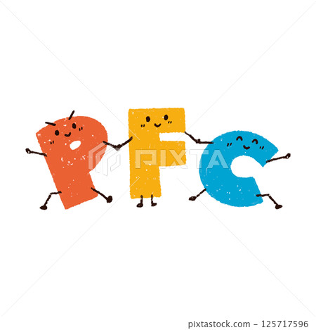 Hand-drawn character representing PFC balance Hand-drawn character representing PFC balance 125717596