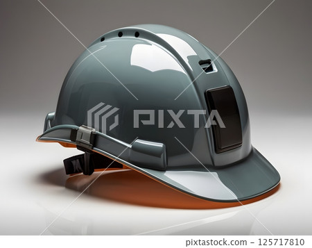Modern safety helmet isolated on a clean white background. Industrial equipment concept 125717810