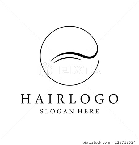 Luxury and beautiful hair wave abstract Logo design.Logo for business, salon, beauty, hairdresser, care. Luxury and beautiful hair wave abstract Logo design.Logo for business, salon, beauty, hairdresser, care. 125718524