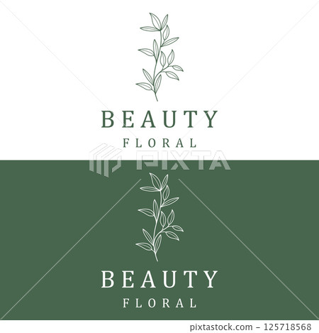 Hand drawn beautiful organic floral leaf and flower floral design logo for business, decoration, wedding, greeting card and photography. Hand drawn beautiful organic floral leaf and flower floral design logo for business, decoration, wedding, greeting card and photography. 125718568