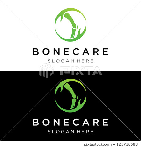 Bone or orthopedic logo template design for bone care and bone health. 125718588
