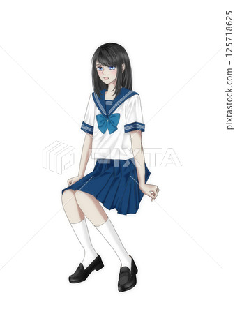 Summer sailor girl 125718625