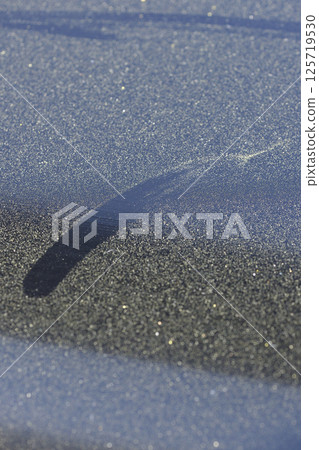 Pollen on the balcony railing Pollen on the balcony railing 125719530