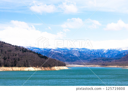 Scenery of the Chubetu Dam in Hokkaido Scenery of the Chubetu Dam in Hokkaido 125719808