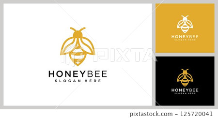 honey Bee animals logo vector honey Bee animals logo vector 125720041