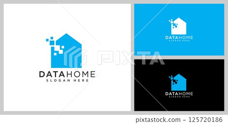 data home logo vector design vector-插圖素材 [125720186] - PIXTA圖庫