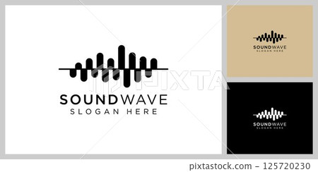 sound wave logo vector design template sound wave logo vector design template 125720230