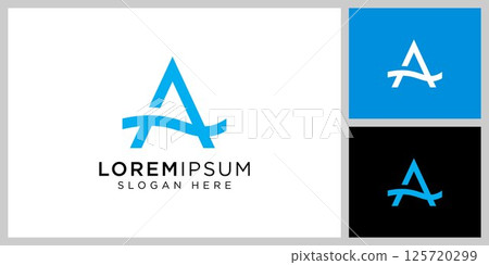 initial letter A logo vector initial letter A logo vector 125720299