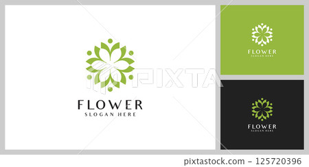 flower nature logo design template vector flower nature logo design template vector 125720396