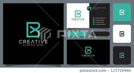 Initial letter B logo. A unique, exclusive, elegant, professional, clean, simple, modern logo. Suitable for your business, company, etc. Initial letter B logo. A unique, exclusive, elegant, professional, clean, simple, modern logo. Suitable for your business, company, etc. 125720466