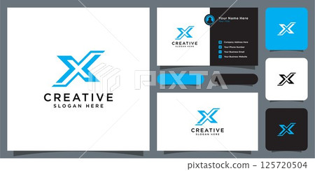initials letter X abstract logo 125720504