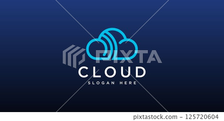 cloud vector template design cloud vector template design 125720604