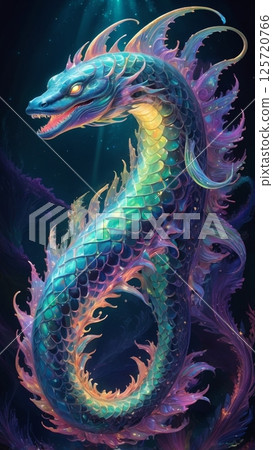 Fish-shaped cyber monster 125720766