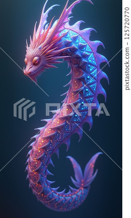 Fish-shaped cyber monster 125720770