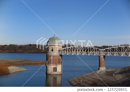 Scenery of a lake with low water level 2 Scenery of a lake with low water level 2 125720931
