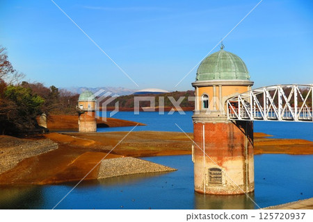 Scenery of a lake with low water level 8 125720937