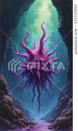 A tentacle monster that lives in a cave in another world 125720997