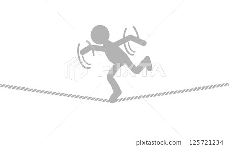 Illustration of a tightrope walker 125721234