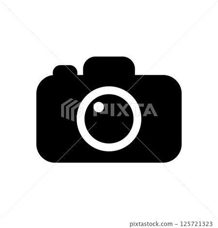 Simple camera icon illustration Simple camera icon illustration 125721323