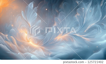 具有旋轉羽毛的抽象的背景 125721402