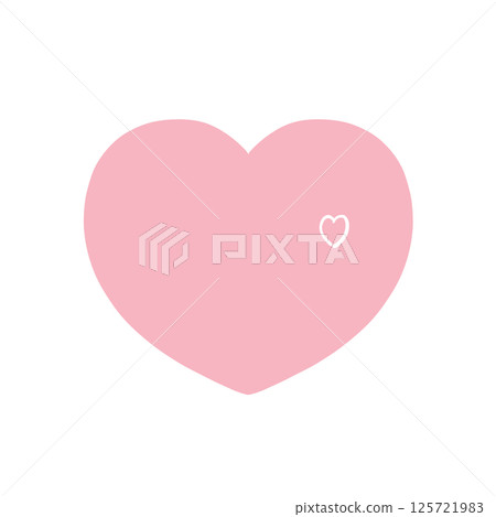 Hand-drawn heart - delicate, soft and fluffy colors - Toki-iro (traditional Japanese color) 125721983