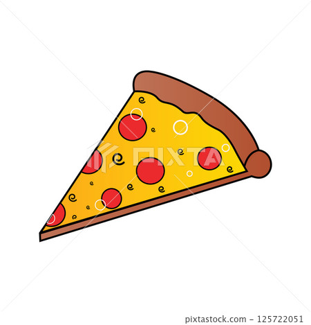 Abstract Vector Pizza Slice Icon Design Template Abstract Vector Pizza Slice Icon Design Template 125722051