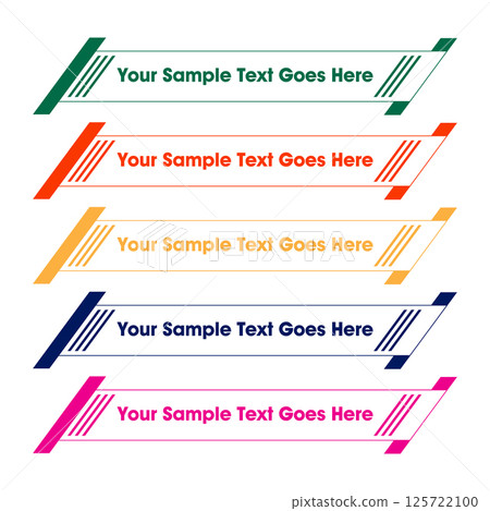 Lower Third Vector Template. Lower Thirds Pack. Modern Lower third Vector Banner Template Design great for animation, online presentation, any many other similar purposes. 125722100