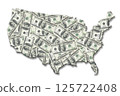 USA money map 125722408
