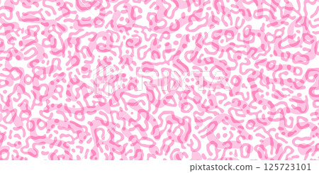 Vector Generative algorithm psychedelic pink background. Reaction-diffusion or turing pattern formation. Organic lines in memphis. Unique texture of homogeneous, uniform state in biological organisms Vector Generative algorithm psychedelic pink background. Reaction-diffusion or turing pattern formation. Organic lines in memphis. Unique texture of homogeneous, uniform state in biological organisms 125723101