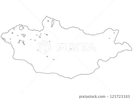 Blank map of Mongolia 125723183