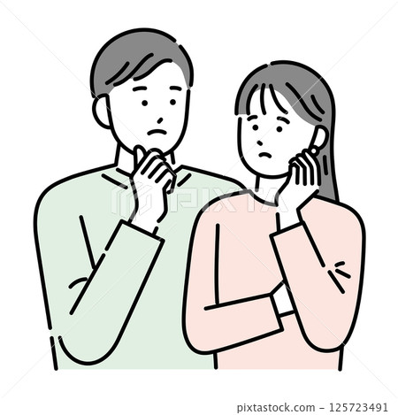 Thinking couple 125723491