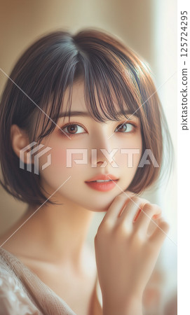 AI-generated image: [Vertical photo] Portrait of a woman 125724295