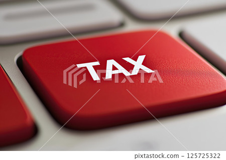 Word Tax button on computer keyboard Word Tax button on computer keyboard 125725322
