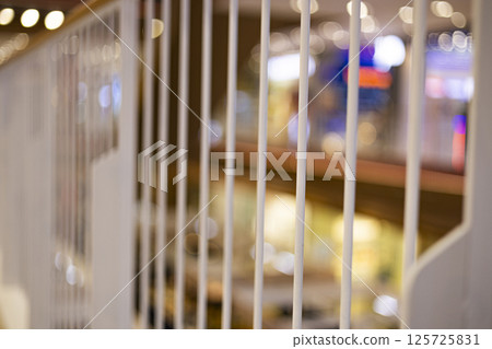 Straight Lines Of The Interior Balcony, Background for advertising and wallpaper in structure and buildings scene 125725831