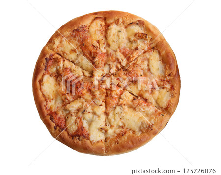 Enjoy a Delicious Cheese Pizza Ideal for Any Delicious Occasion and Gathering Event 125726076