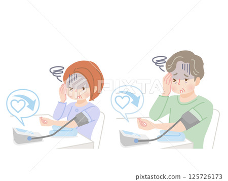 中年夫婦測量血壓_低血壓 中年夫婦測量血壓_低血壓 125726173