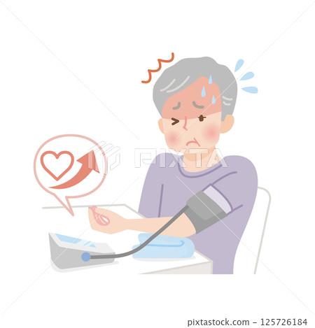 Senior man measuring blood pressure_high blood pressure 125726184