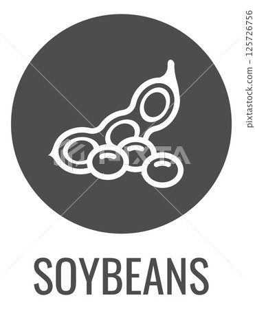 A Soybean Soy Bean Food Allergen Icon Concept A Soybean Soy Bean Food Allergen Icon Concept 125726756