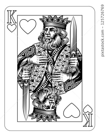 King of Hearts Design from Deck of Playing Cards King of Hearts Design from Deck of Playing Cards 125726769