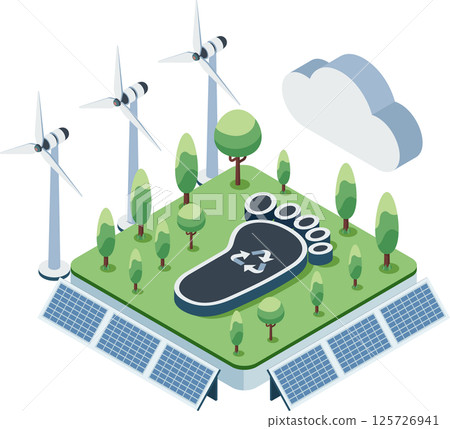 Isometric Carbon Footprint Reduction with Sustainable Energy Isometric Carbon Footprint Reduction with Sustainable Energy 125726941