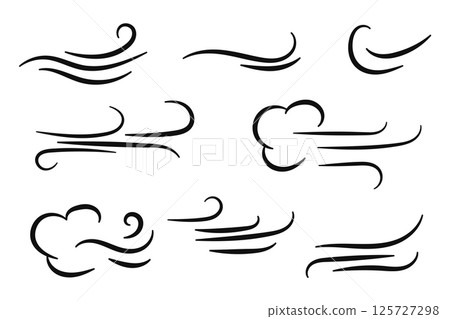 Wind Doodle Line Art Collection Wind Doodle Line Art Collection 125727298
