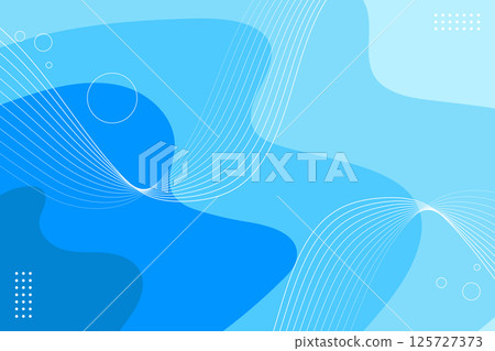 A modern Dynamic Blue Waves Abstract Design.Vector illustration 125727373