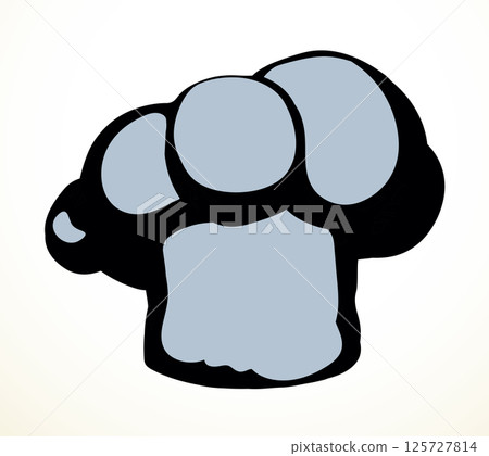 Vector drawing. Old chef hat 125727814