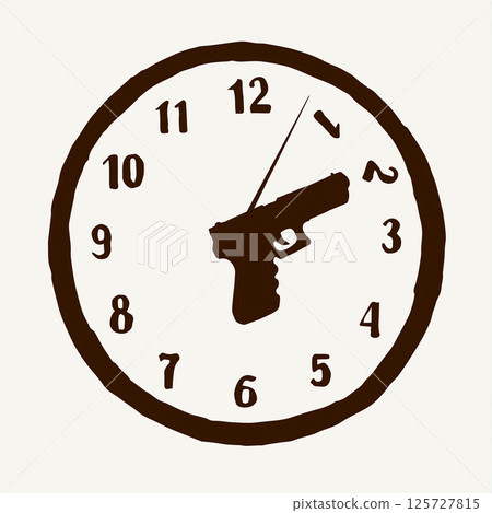 Waste time. The symbolic concept. Vector drawing 125727815